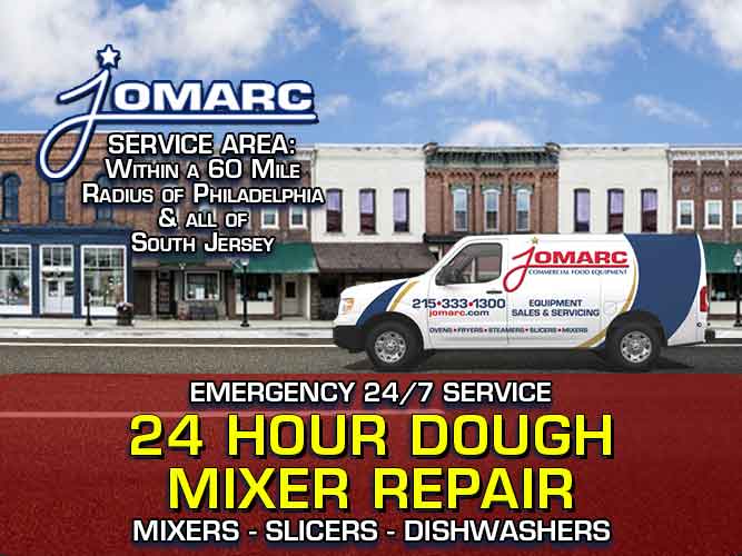 Emergency Commercial Food Equipment Repair open on Christmas and New Year's Day Jomarc is always open for repair Restaurant Equipment in South Jersey Counties: Burlington, Mercer, Camden, Gloucester, Cumberland, Salem, Cape May, Atlantic, Ocean 