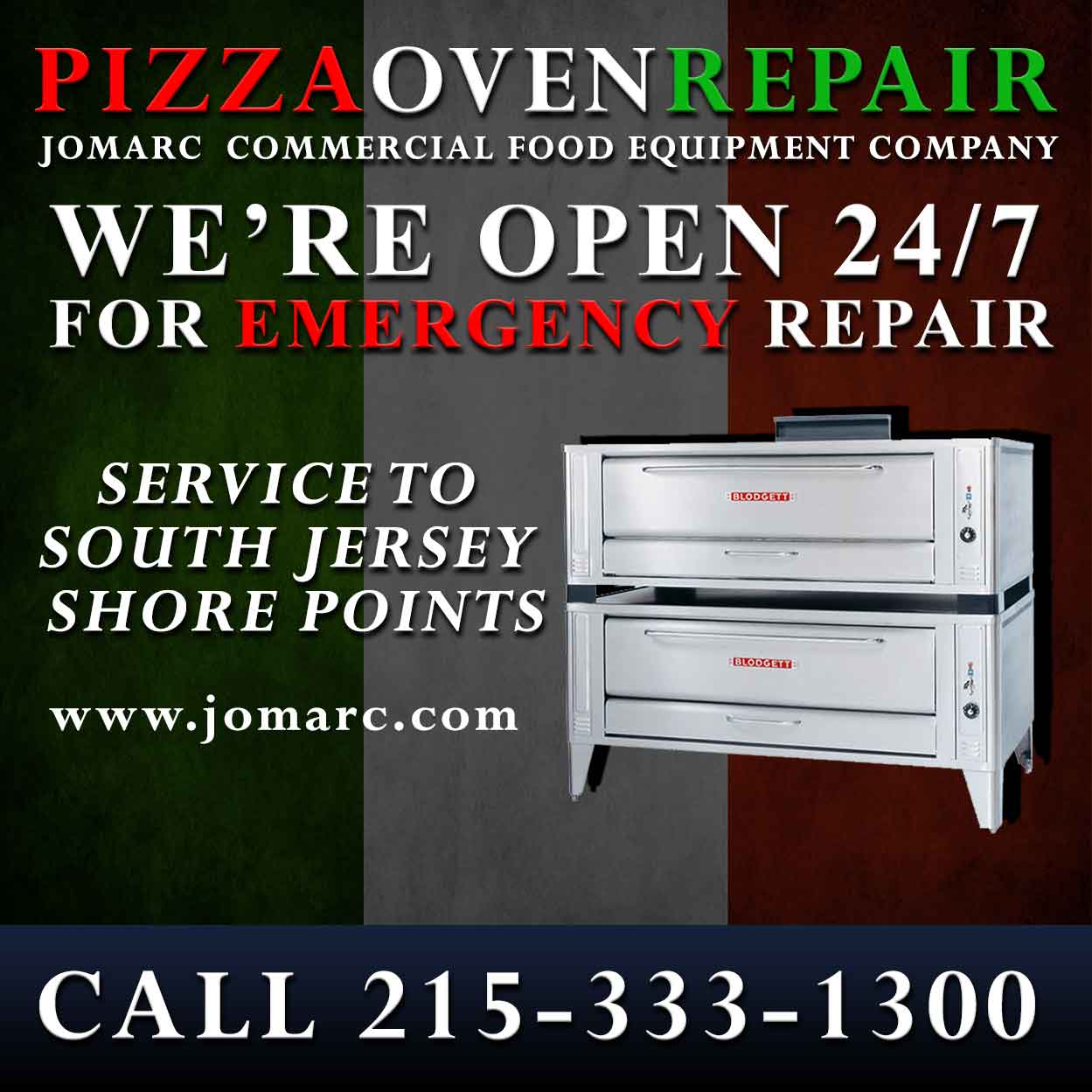 Commercial Food 
Equipment Repair Blog #11: Pizza Oven Repair New Jersey Cherry Hill Atlantic City Cape May 