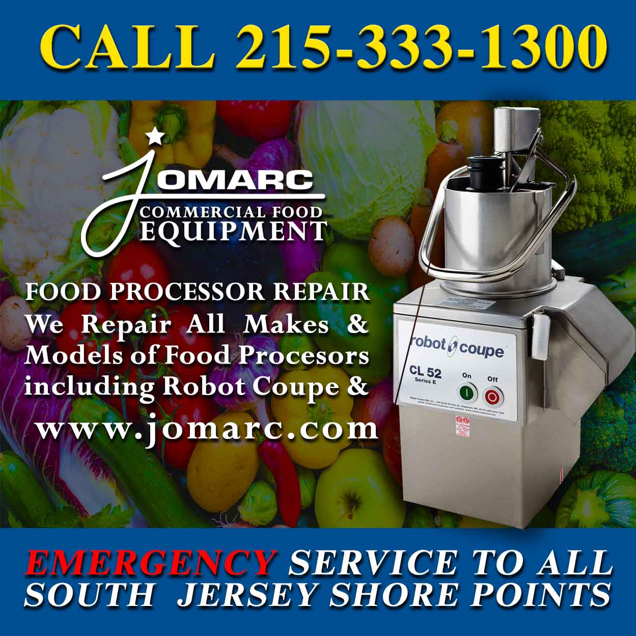 Robot Coupe Repair New Jersey Cherry Hill Atlantic City Cape May 