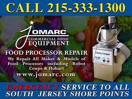 Robot Coupe Repair New Jersey Cherry Hill Atlantic City Cape May Jomarc Commercial Food Equipment Repair all makes and models of of Robot Coupe Food Processors: Cutters and Vegetable Slicers, Vegetable preparation machines, Table-top cutters, Vertical Cutter Mixers, Blixer, Robot Cook, Power Mixers, Automatic Juice Extractors, Automatic sieves, Planetary Mixers 